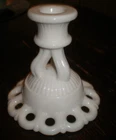 Vintage Milk Glass Candle Holder