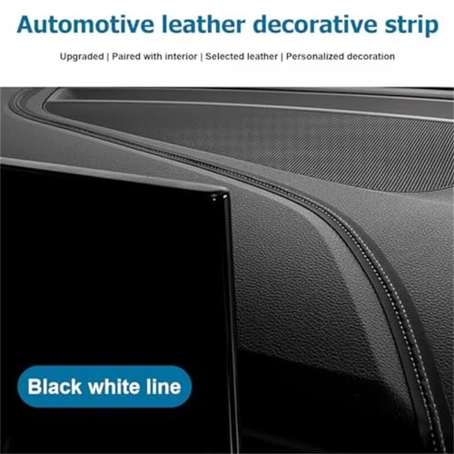 Car Interior Trim Strip 2M DIY PU Leather Trim Line Door Dashboard Seam Strips - Picture 6 of 8