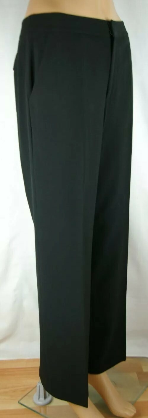 Grace Elements Solid Black Flat Front Polyester B… - image 8