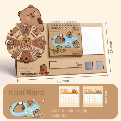 New Chiikawa Cartoon Rotary Table Calendar Creative Ornament Home - Picture 2 of 20