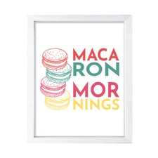 Macaron Mornings, Wall Print Art French Quotes Room Decoration