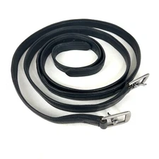 KL Select Red Barn Calf Lined Black Stirrup Leathers 1" X 54" EUC