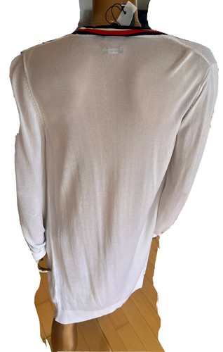 TOMMY HILFIGER ELEGANT LADIES SUMMER CARDI,LADIES WHITE NET CARDIGAN S - Picture 6 of 12