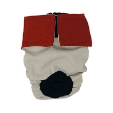 Barkertime Burnt Orange on Frosty Cream Dog Diaper - Made in USA