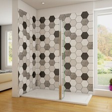 Flipper Panel Duschabtrennung 8mm NANO Seitenwand Duschwand Dusche Drehwand Bad