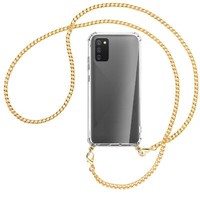 Handykette FüR Samsung Galaxy A02S Goldfarbene Kette (G) HüLle Mit Band Kordel