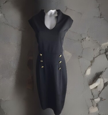 Almost Famous Black Stretch PLUS SIZE 1X - GOLD ACCENT BUTTONS -Women Dress | eBay Almost Famous Black Stretch PLUS SIZE 1X - GOLD ACCENT BUTTONS -Women Dress | eBay