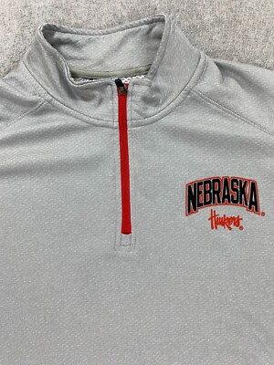 Nebraska Cornhuskers Champion 1/4 Zip Campus Pullover (Men's XL