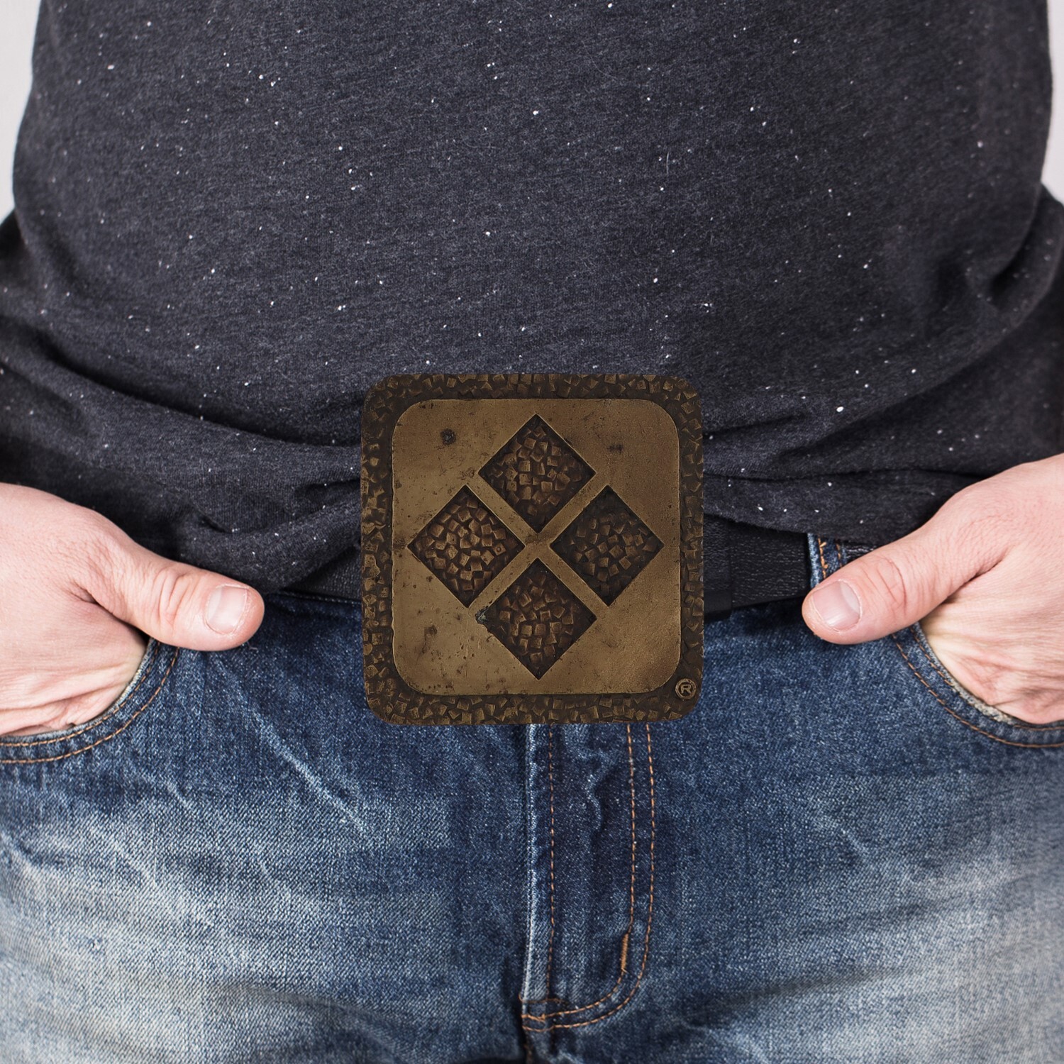 Square Pattern Textured Geometric Design Metal Fa… - image 5