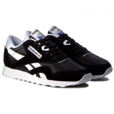 reebok classic black nylon trainers