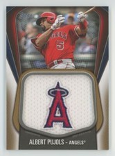 2020 Topps Jumbo Jersey Sleeve Patch Manufactured Relics Gold Albert Pujols