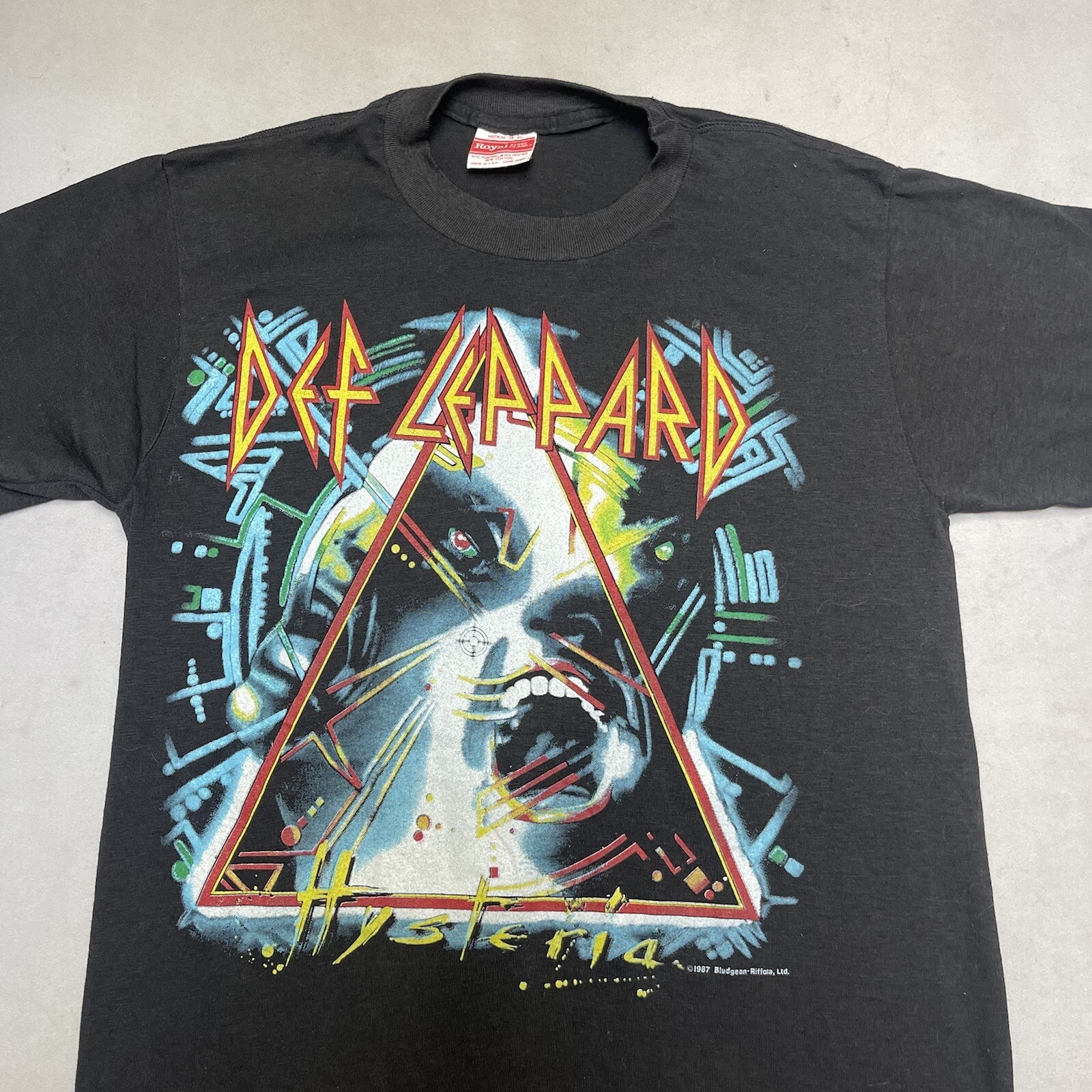 Vintage 1987 Def Leppard Hysteria Tour Single Sti… - image 1