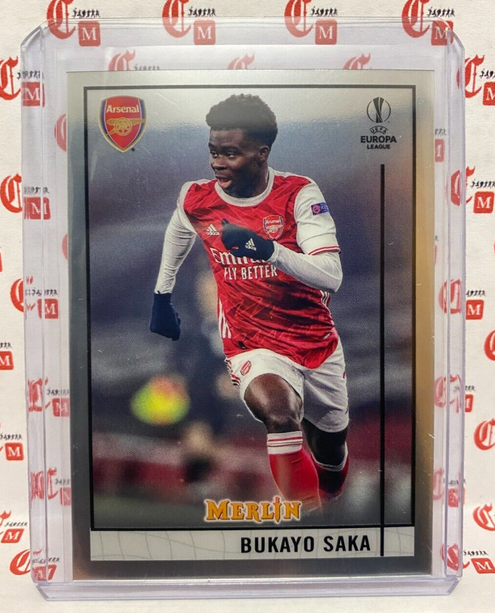 Bukayo Saka - RC - ARSENAL - 2020-21 Topps Merlin Soccer - Rookie Card #69 view 1