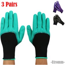 3 Pairs Gardening Gloves Mens Womens Outdoor Work Gloves for Garden Planting US