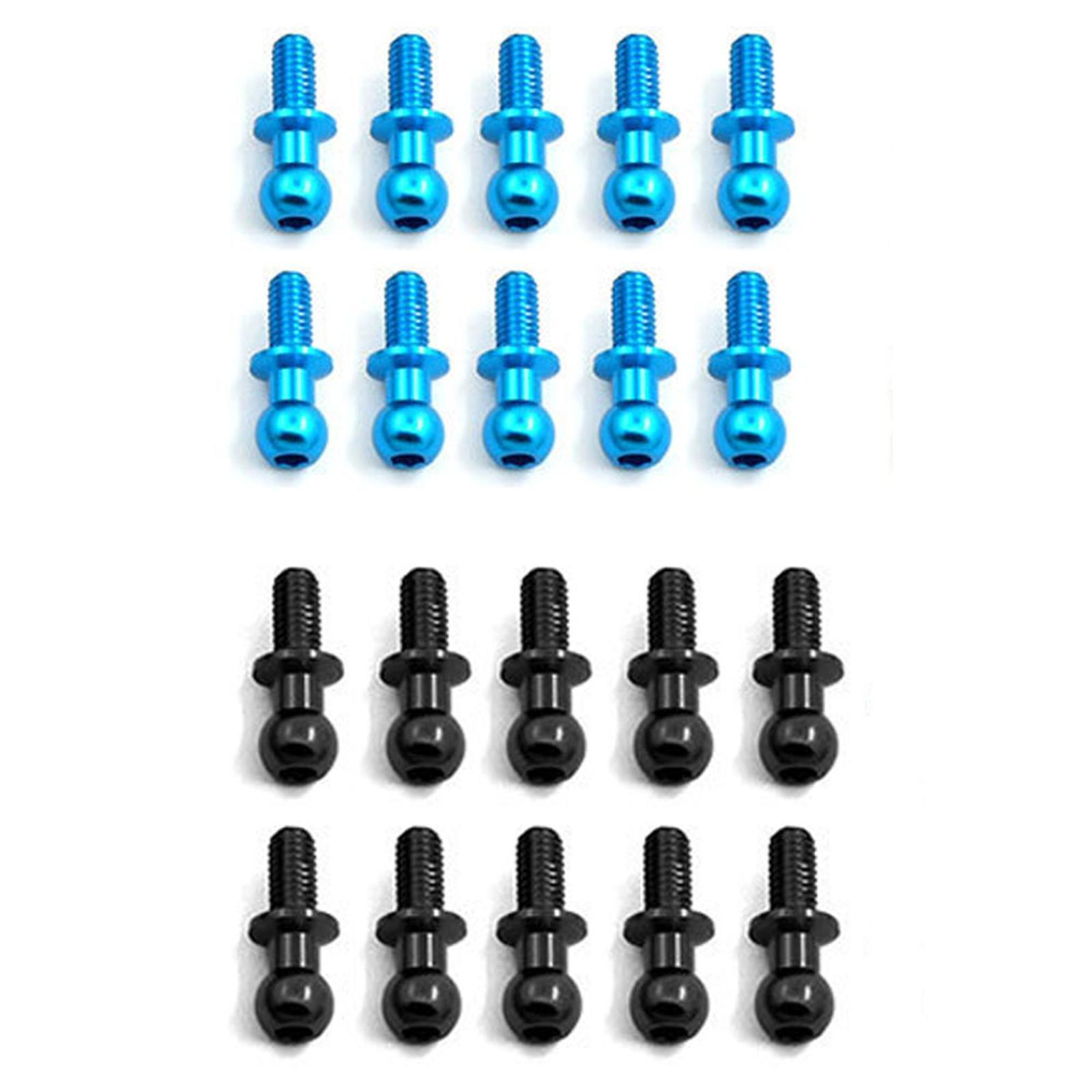 10PACK Ball Head Screws for Tamiya TT01 TT02 Sakura D5 1/10 RC Drift Car N