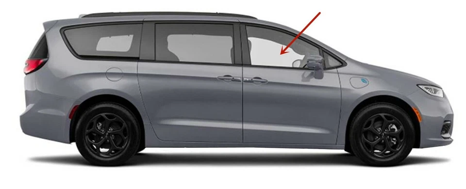 Fit 2017-2025 Chrysler Pacifica/ Voyager Passenger Right Front Door Window Glass Foto 2 de 4