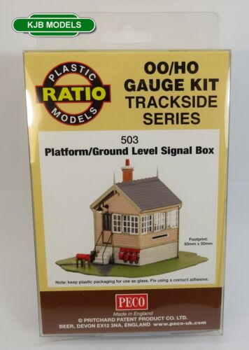 BNIB OO Gauge Ratio 503 Platform/Ground Level Signal Box - Plastic Kit - Picture 1 of 2