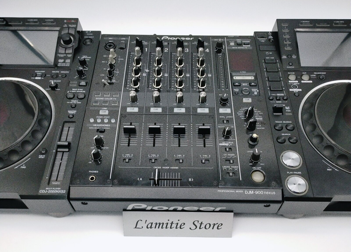 Pair 2x Pioneer DJ CDJ-2000NXS2 DJM-900NXS Pro Player Mixer Pair 2x Pioneer DJ CDJ-2000NXS2 DJM-900NXS Pro Player Mixer