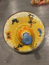 Ohio Art Toy Vintage With Animals On Top Spinning Top