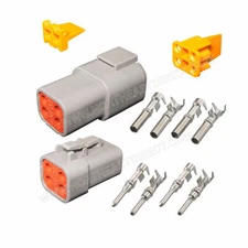 4 PIN DEUTSCH DTP DTP04-4P DTP06-4S WATERPROOF ELECTRICAL CONNECTOR KIT