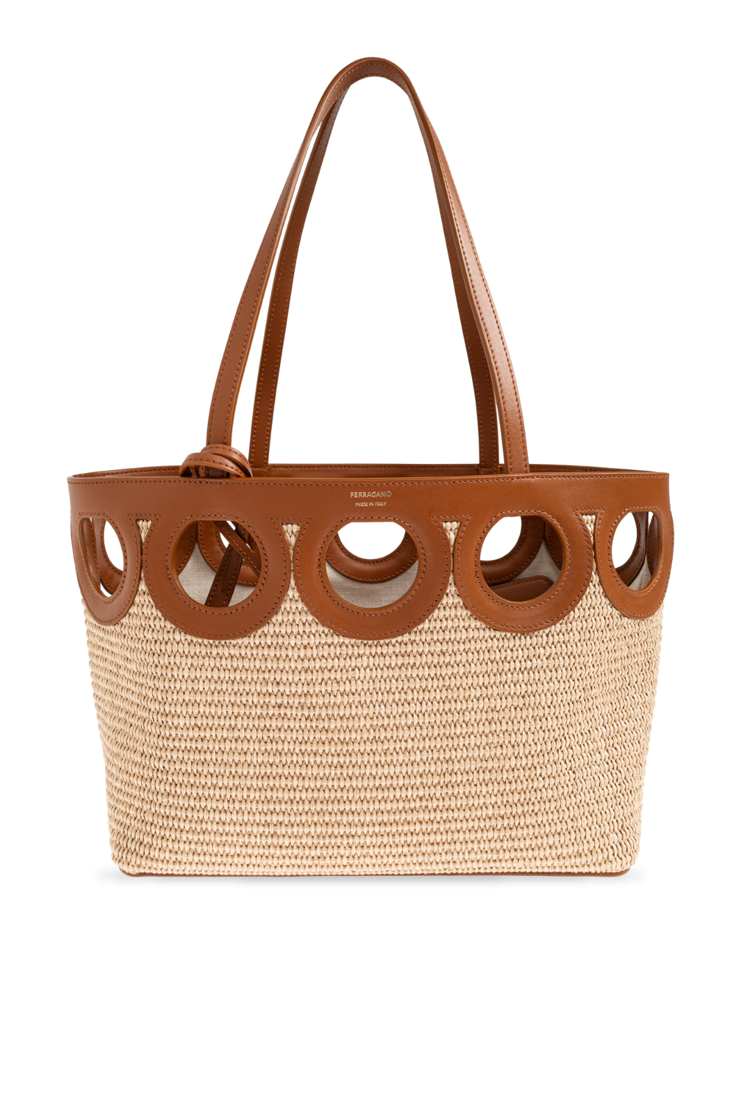 FERRAGAMO Gancio Naturale Tote Bag New & Authentic