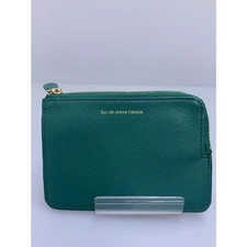 Cuirde Chevre French Coin Case Ladies Green Leather