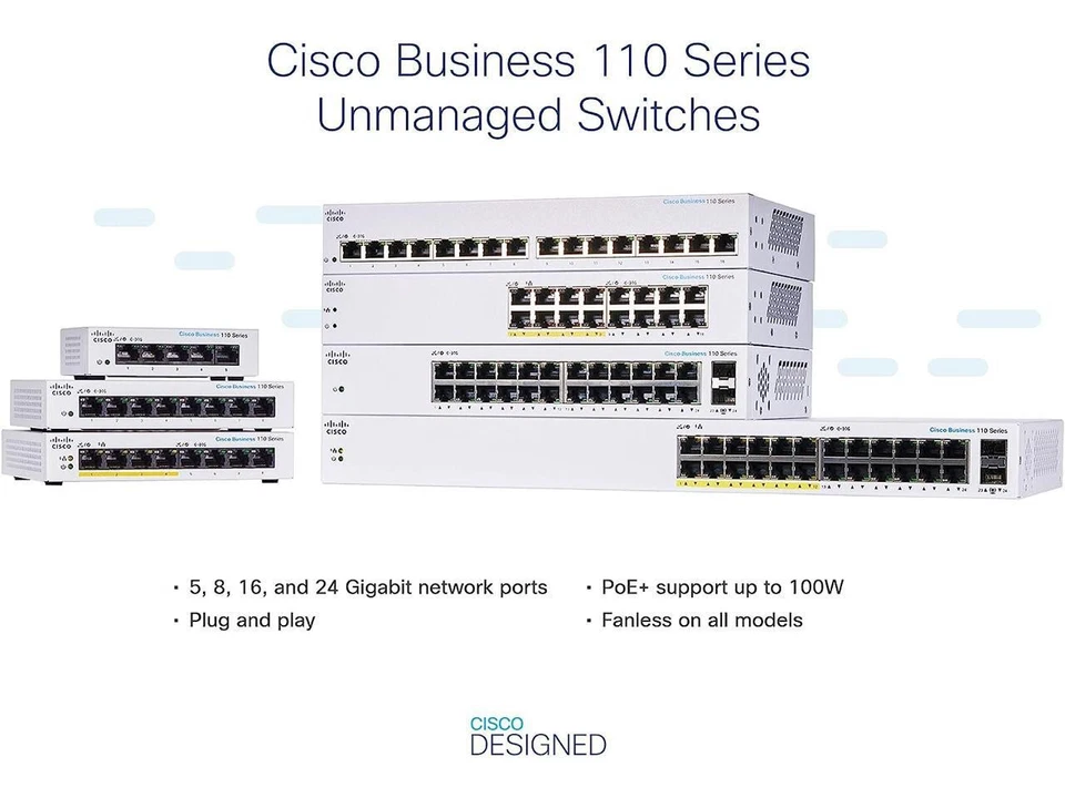 Cisco Business CBS110-8T-D Unmanaged Switch | 8 Port GE | Desktop | Ext PS | - Image 3 of 4