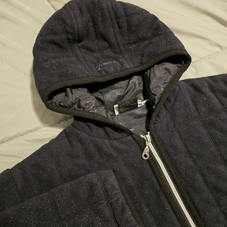Obermeyer 女孩连帽闪光外套黑色 L 码 — 第 3/4 张图片