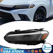For 2022-2025 Honda Civic Full LED Headlight Headlamp with DRL Left Driver Side