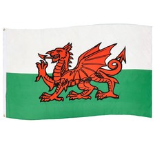 Image of Wales Cymru Flag Crest 5x3ft FAW OFFICIAL Football Gift