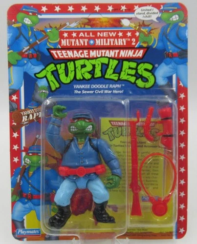 TMNT Yankee Doodle Raph Playmates Unpunched MOC Sealed Vintage Action Figure