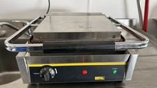 Buffalo Commercial Contact Grill Panini Press Ribbed Double Plate Catering 230V