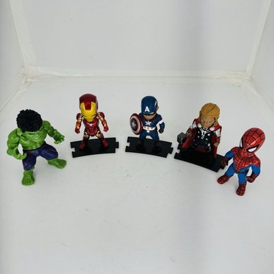 Disney Marvel Avengers Captain America Ironman Spiderman Hulk & Thor Figures 5pc
