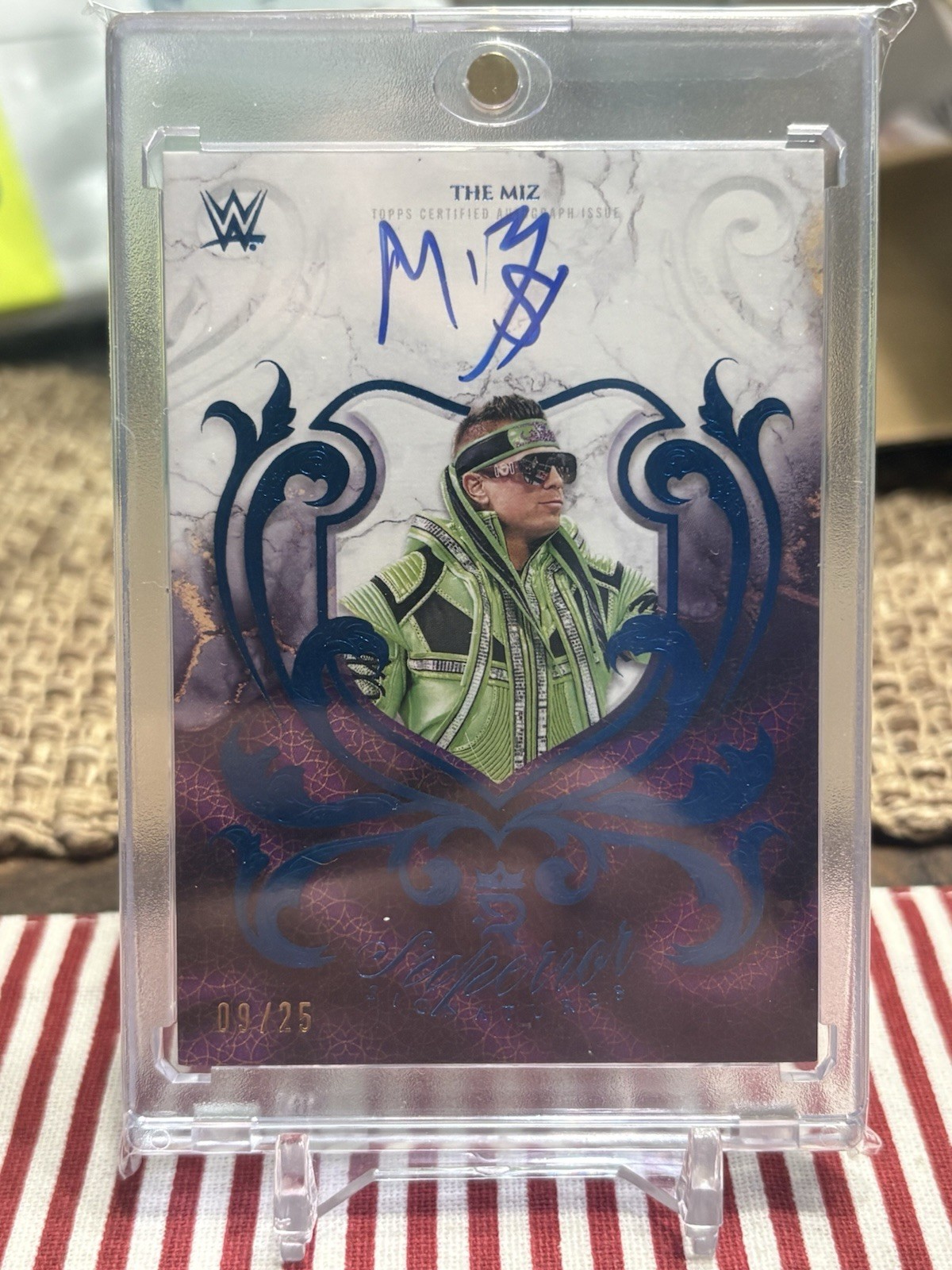 2025 Topps Royalty WWE The Miz Superior Blue Auto /25