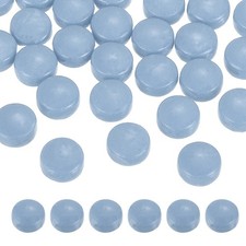12mm Glass Mosaic Tiles, 300g Iridescent Glass Mosaic Tile Bulk, Gray Blue