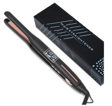Mini Hair Straightener 10mm Plates Fast Heat LCD Adjustable Temp