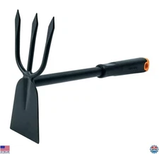 Fiskars 30.5cm Ergo Cultivator Hoe - Sharp Rust-Resistant Blade, Durable Handle