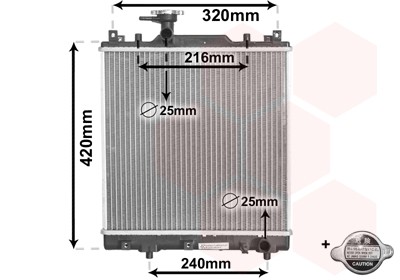 43002241 VAN WEZEL Radiatore, Raffreddamento motore per RENAULT