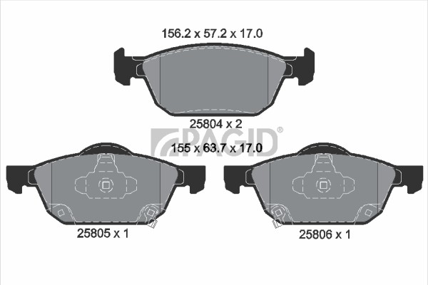Pagid Bremsbelagsatz BremsklöTze FüR Honda Civic IX FB FG Fc_ FK Fk_-image