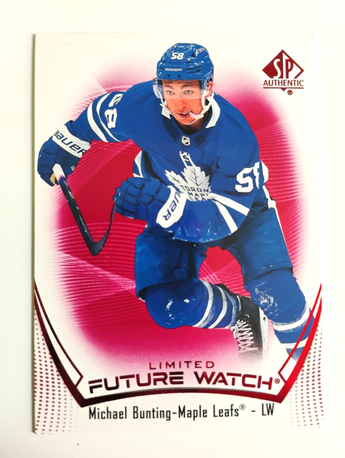 21 22 SP AUTHENTIC FUTURE WATCH ROOKIE LIMITED RED MICHAEL BUNTING #171