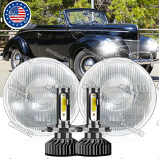 7 Inch Round Led Headlights 2x For Ford Deluxe 1939 1940 1941 1942-1951 A