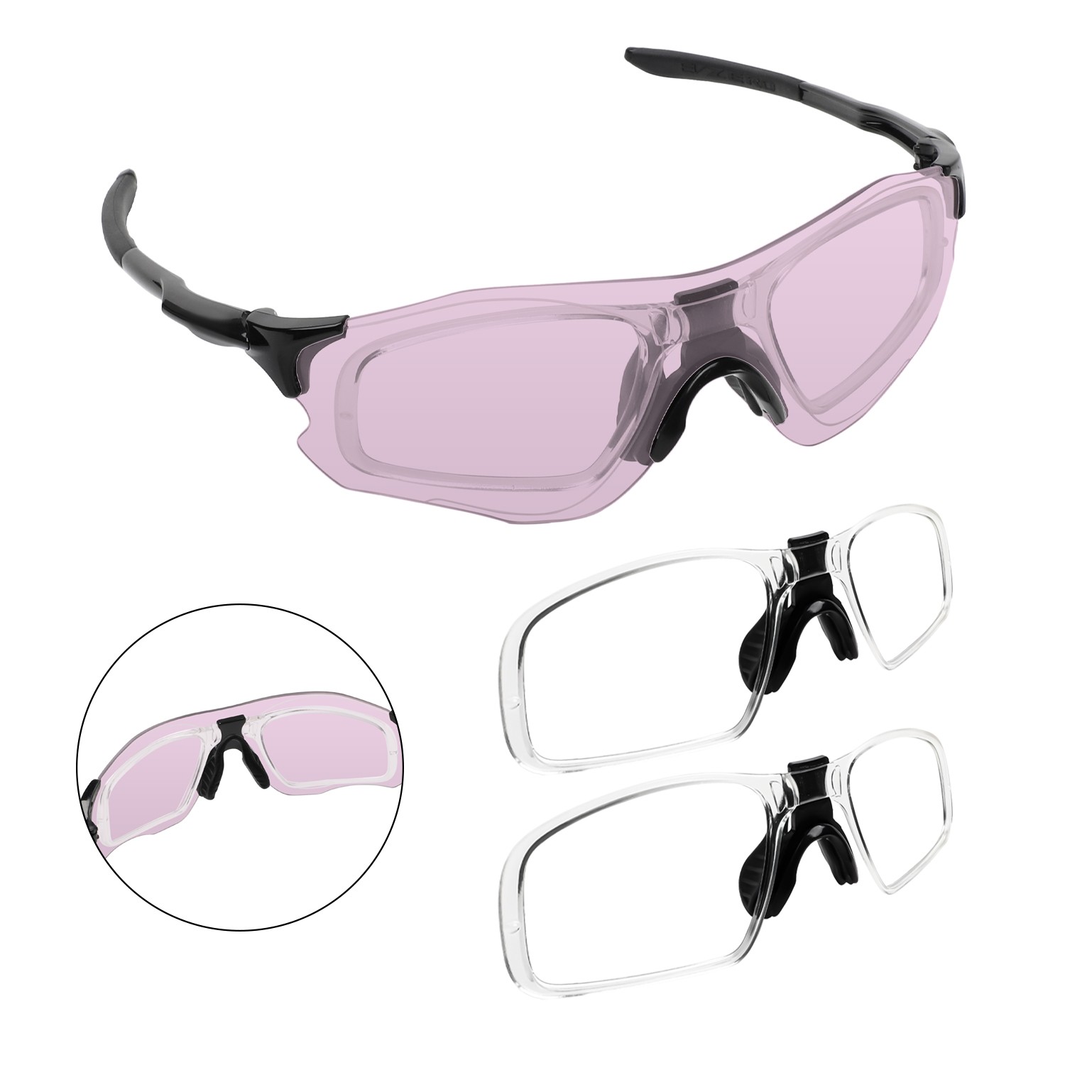 Insert Clip-on Adaptor Lens Carrier + Nose Pad for Oakley EVZero Ascend OO9453