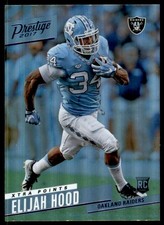 2017 Prestige Xtra Points Blue #206 Elijah Hood RC Rookie Card. rookie card picture