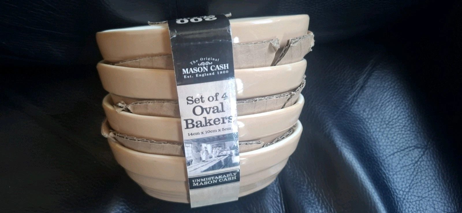 MASON & CASH set Of 4 Oval Bakers Dishes Size 14cm X 10cm X 5cm NEW