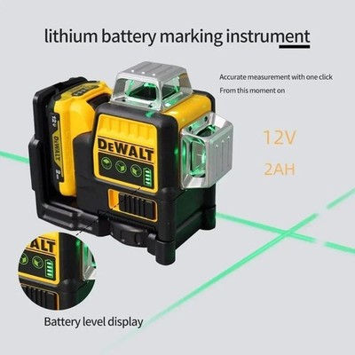 DeWalt DW089LG – Niveau Laser 3 X 360° Vert 12V, Avec Chargeur Et Batterie