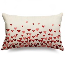 Valentines Day Pillow Covers 12x20 Pink Heart Love 20" x 12" Pack of 1 A-96