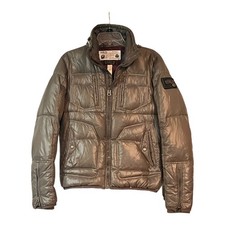 DIESEL Men's Green Down Bomber Jacket Size Small Used Vintage Outerwear puffer