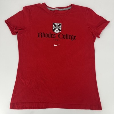 Rhodes College Nike T-Shirt - Womens XL Slim Fit Tee - Sleeve Damage