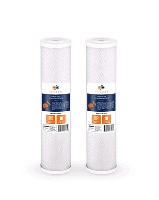 2PK of Aquaboon Big Blue 5µm Coconut Shell Carbon Block Water Filter 20''x4.5''