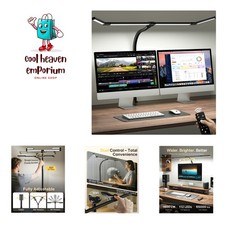 42" LED with Clamp, Architect Desk Light with Remote, Adjustable 4-Segment Ba...